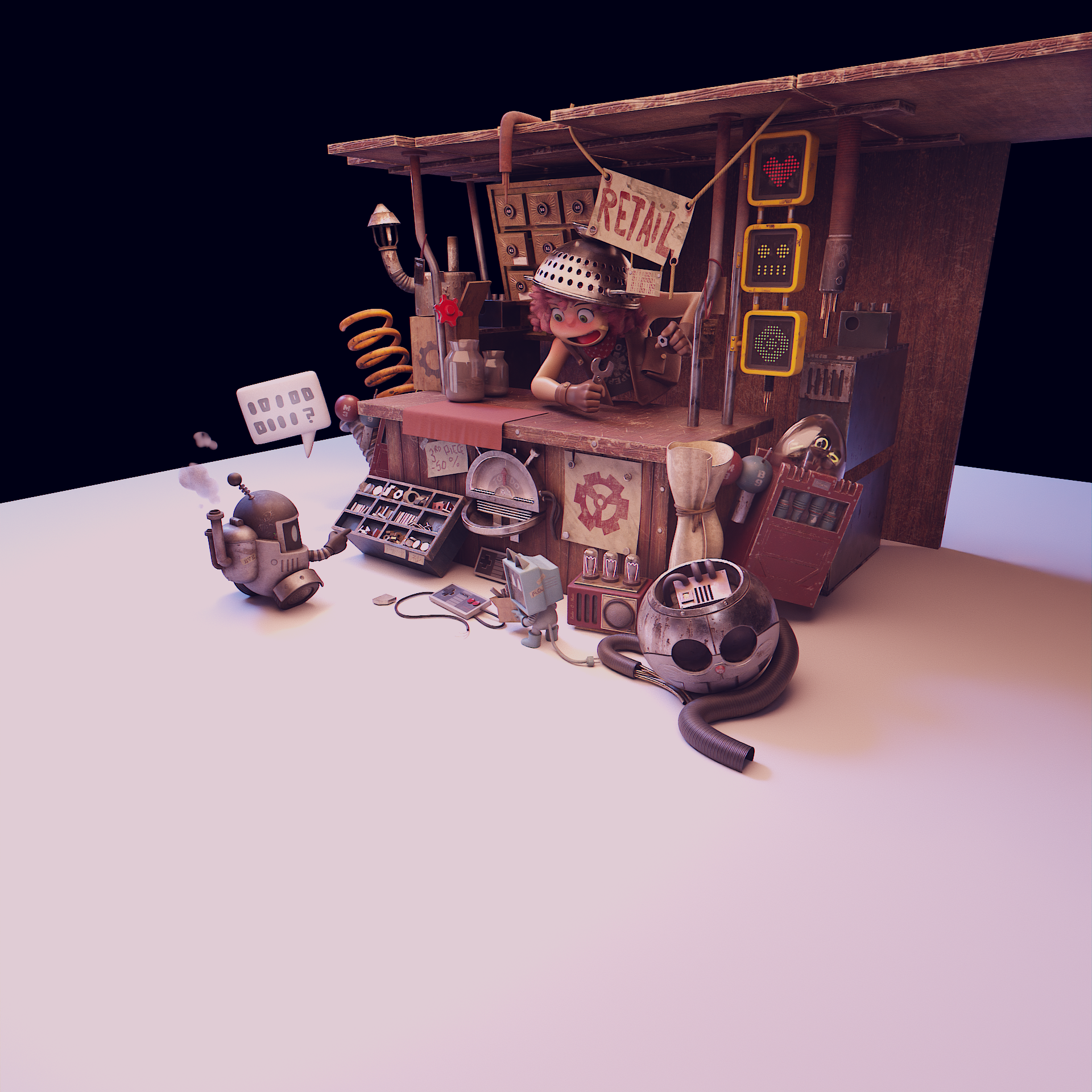 Rendered RGB image from the Blender scene